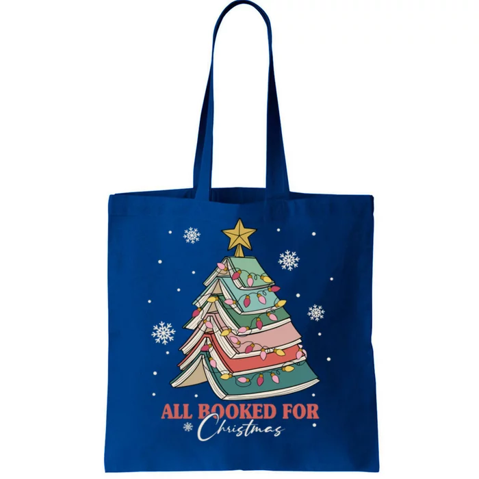 All Booked For Christmas Book Lover Christmas Book Tree Meaningful Gift Tote Bag