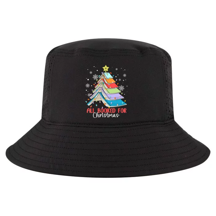 All Booked For Christmas Book Christmas Tree Lights Cool Comfort Performance Bucket Hat