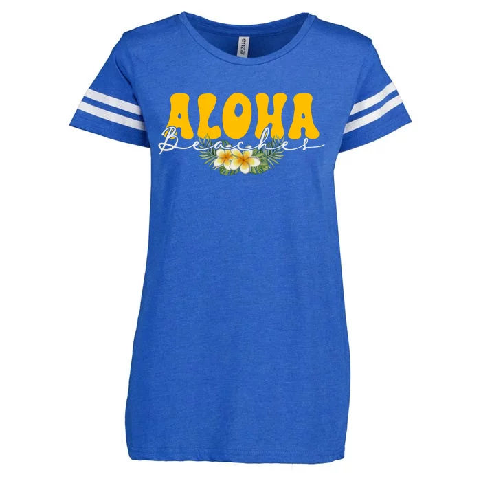 Aloha Beaches Funny Hawaii Tropical Enza Ladies Jersey Football T-Shirt