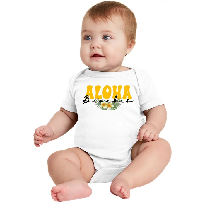 Aloha Beaches Funny Hawaii Tropical Baby Bodysuit