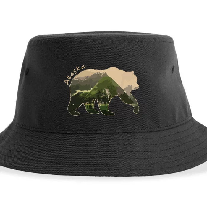 Alaska Bear Grizzly Bear Sustainable Bucket Hat