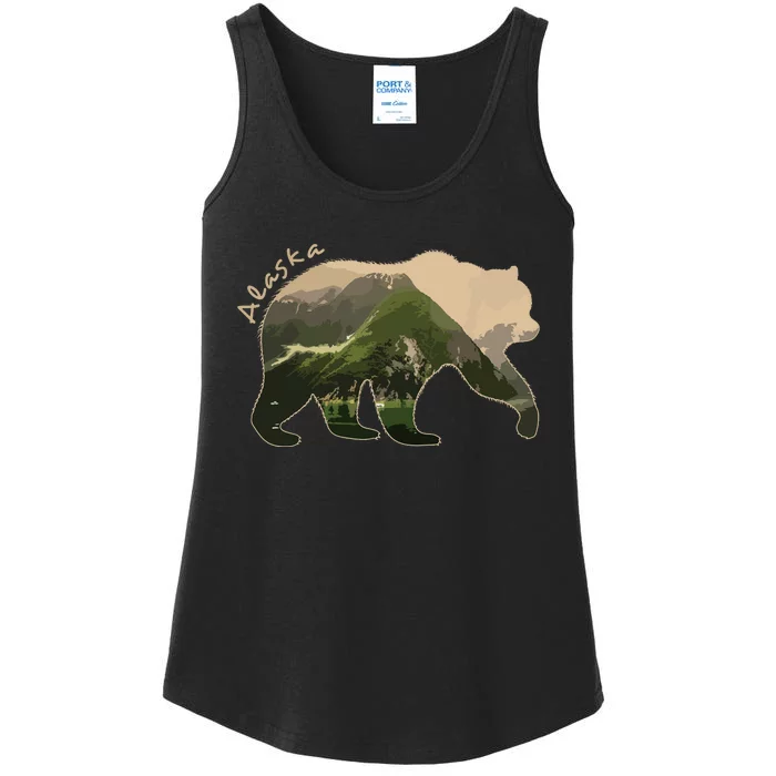 Alaska Bear Grizzly Bear Ladies Essential Tank