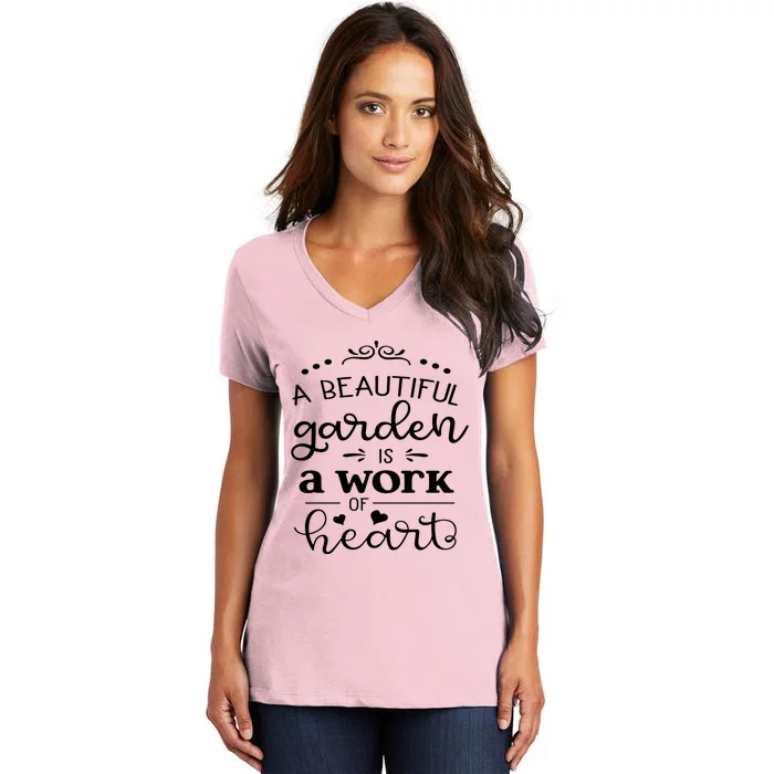 A Beautiful Garden Women's V-Neck T-Shirt