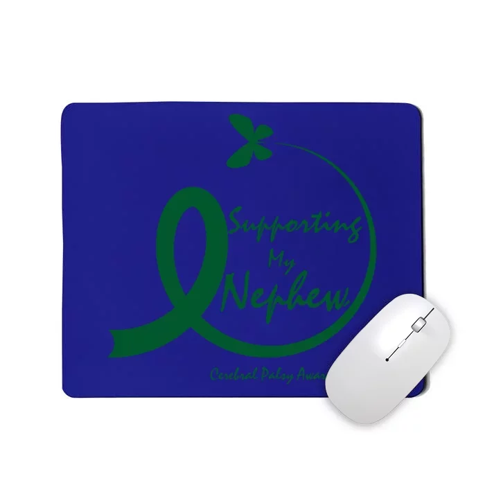 Aunt Butterfly Green Awareness Ribbon Nephew Cerebral Palsy Cute Gift Mousepad