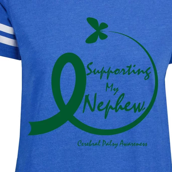 Aunt Butterfly Green Awareness Ribbon Nephew Cerebral Palsy Cute Gift Enza Ladies Jersey Football T-Shirt