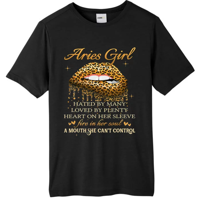 Aries Birthday Gifts Funny Leopard Sexy Lip ChromaSoft Performance T-Shirt