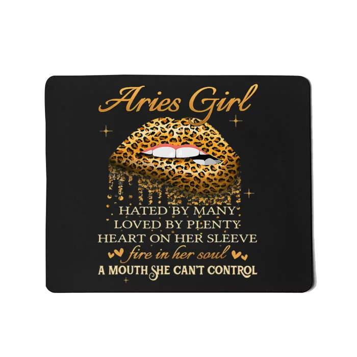 Aries Birthday Gifts Funny Leopard Sexy Lip Mousepad