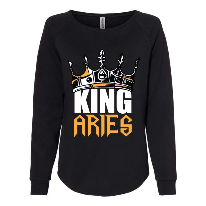 Aries Birthday Gifts King Aries Zodiac Womens California Wash Sweatshirt