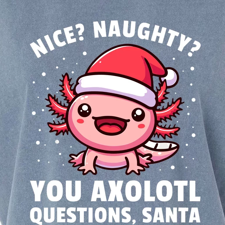 Axolotl Boy Girl Axolotl Questions Christmas Garment-Dyed Women's Muscle Tee