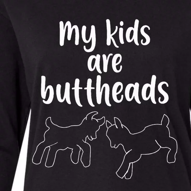 Are Buttheads Goat Mom Farmer Womens Cotton Relaxed Long Sleeve T-Shirt