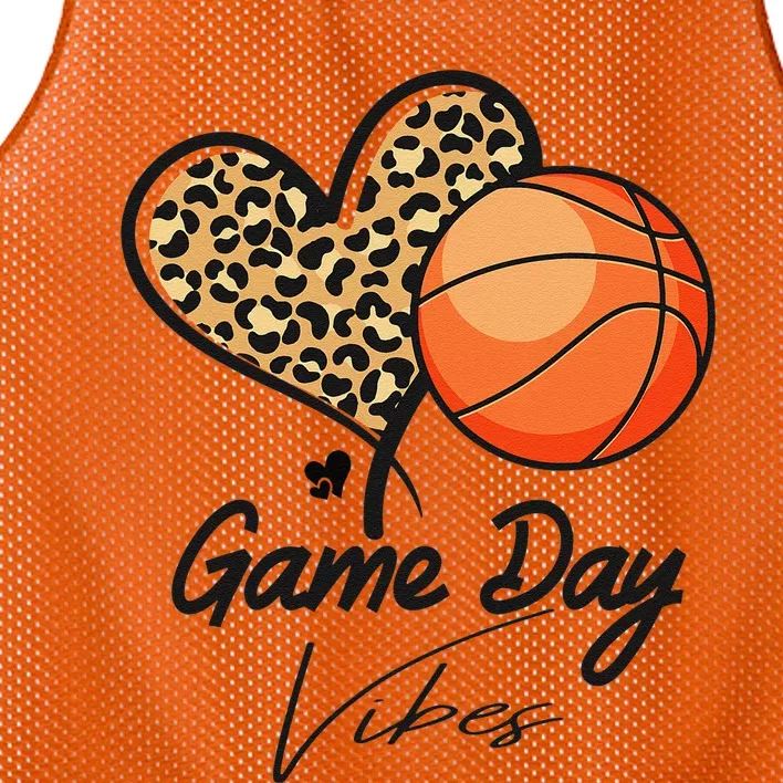 America Basketball Game Day Vibes Basketball Mom Leopard Mesh Reversible Basketball Jersey Tank