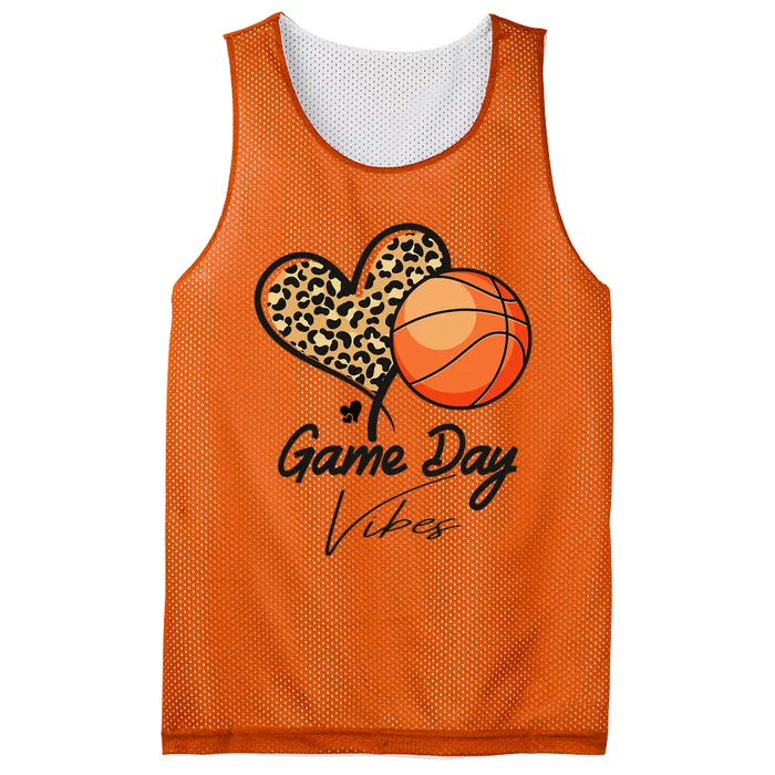 America Basketball Game Day Vibes Basketball Mom Leopard Mesh Reversible Basketball Jersey Tank