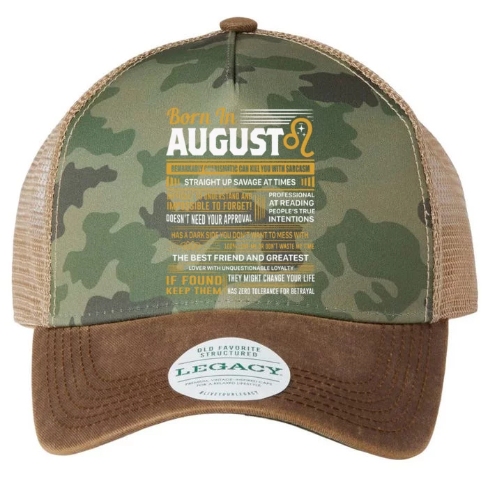 August Birthday Gifts Born In August Leo Legacy Tie Dye Trucker Hat