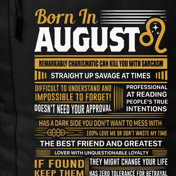 August Birthday Gifts Born In August Leo Daily Commute Backpack