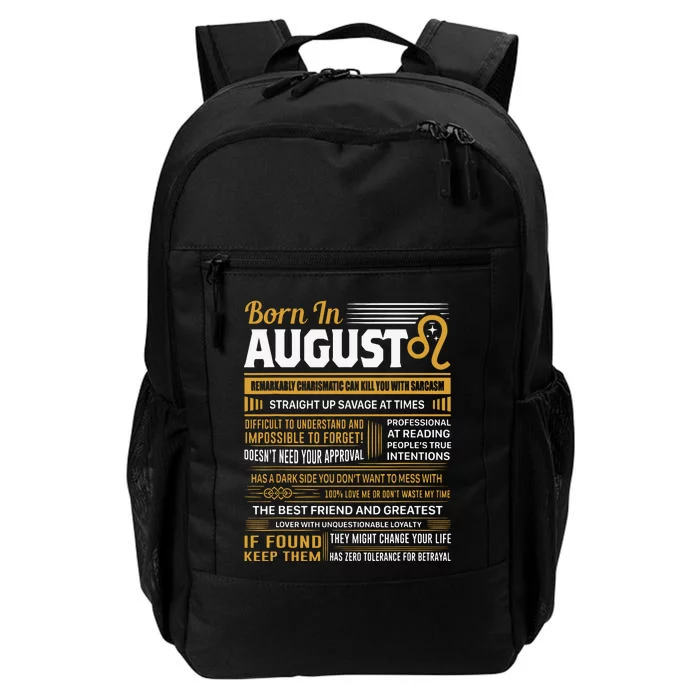 August Birthday Gifts Born In August Leo Daily Commute Backpack