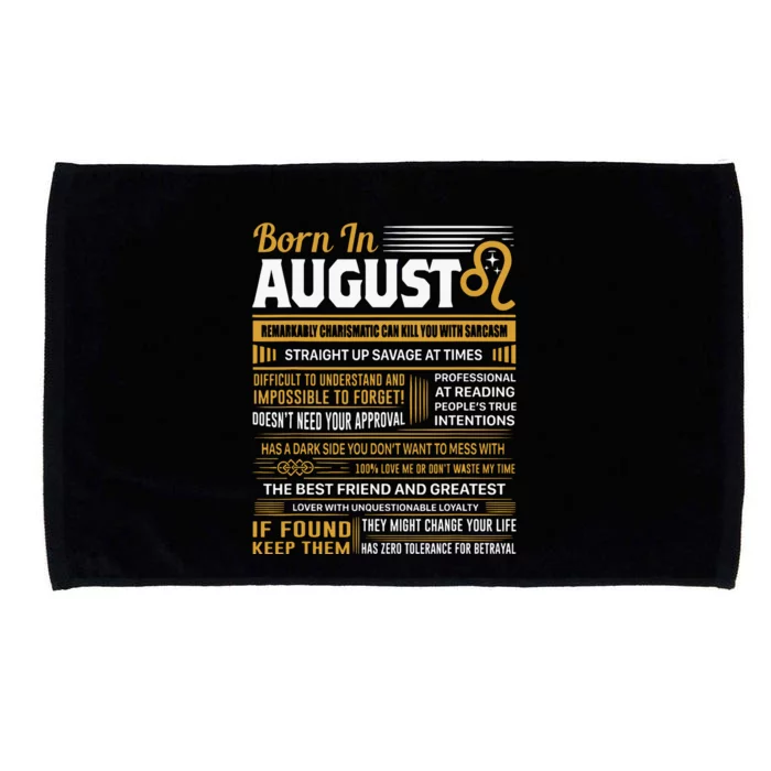 August Birthday Gifts Born In August Leo Microfiber Hand Towel