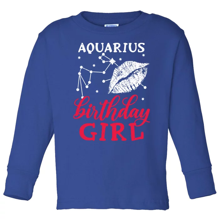 Aquarius Birthday Gift Toddler Long Sleeve Shirt