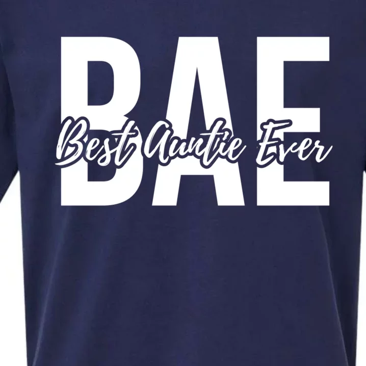 Aun Bae Gift Best Auntie Ever Gift Sueded Cloud Jersey T-Shirt