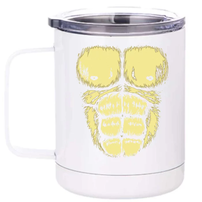 Abominable Bigfoot Gorilla Chest Halloween Gorilla Costume Day Front & Back 12oz Stainless Steel Tumbler Cup