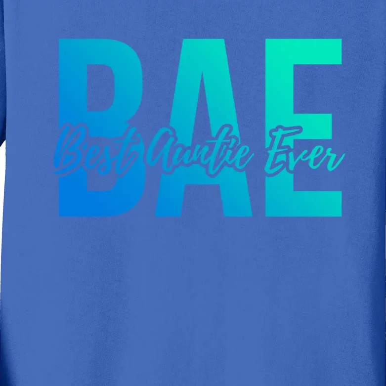 Aun Bae Gift Best Auntie Ever Cute Gift Kids Long Sleeve Shirt