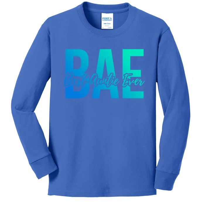 Aun Bae Gift Best Auntie Ever Cute Gift Kids Long Sleeve Shirt