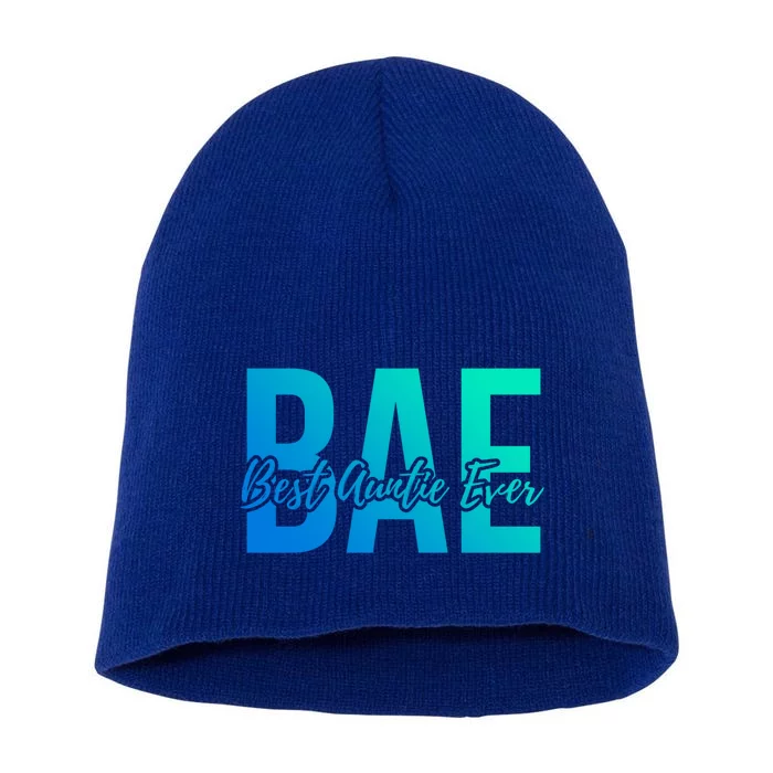 Aun Bae Gift Best Auntie Ever Cute Gift Short Acrylic Beanie