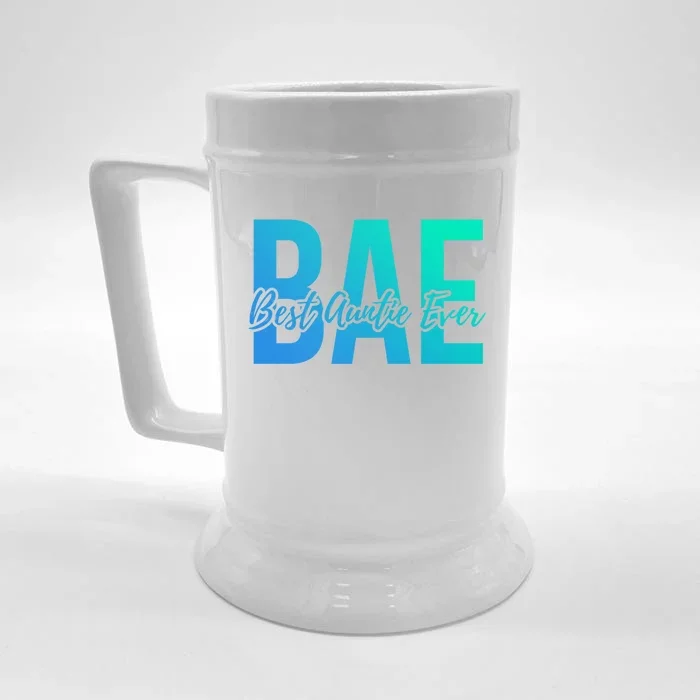 Aun Bae Gift Best Auntie Ever Cute Gift Front & Back Beer Stein