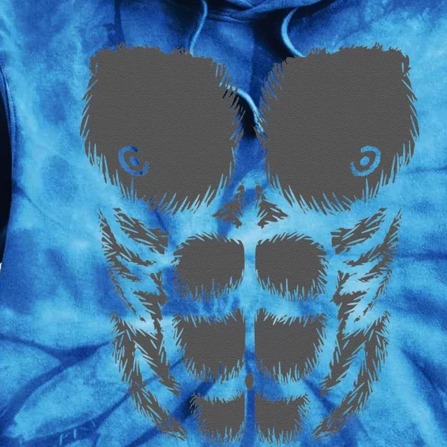 Abominable Bigfoot Gorilla Chest Halloween Gorilla Costume Love Tie Dye Hoodie