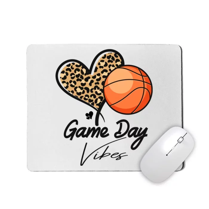 America Basketball Game Day Vibes Basketball Mom Leopard Mousepad