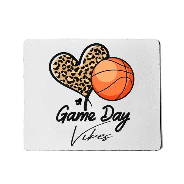 America Basketball Game Day Vibes Basketball Mom Leopard Mousepad