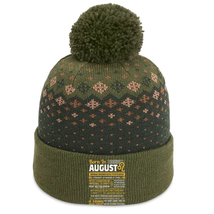 August Birthday Gifts Born In August Leo The Baniff Cuffed Pom Beanie