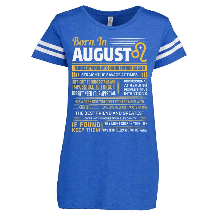 August Birthday Gifts Born In August Leo Enza Ladies Jersey Football T-Shirt