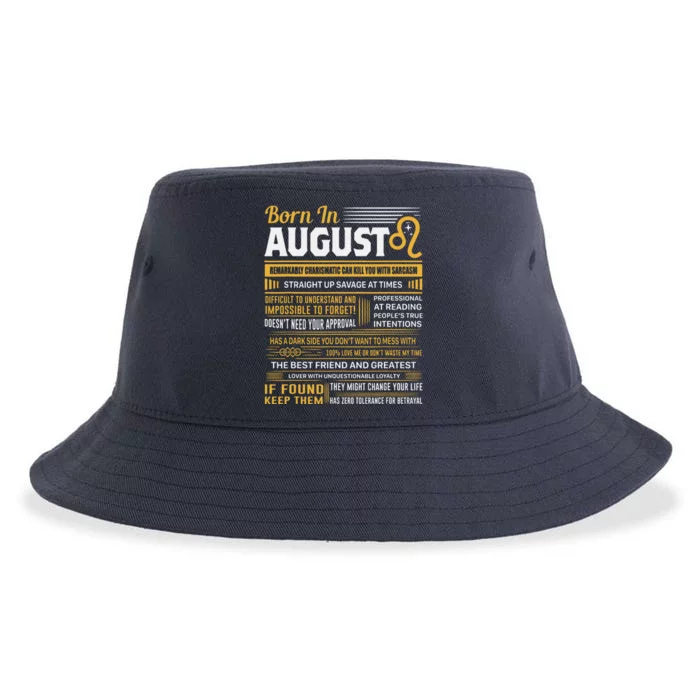 August Birthday Gifts Born In August Leo Sustainable Bucket Hat