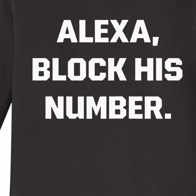 Alexa Block His Number Baby Long Sleeve Bodysuit