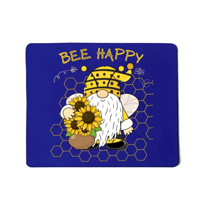 Adorable Bee Happy Bee Gnome With Sunflowers Gift Mousepad