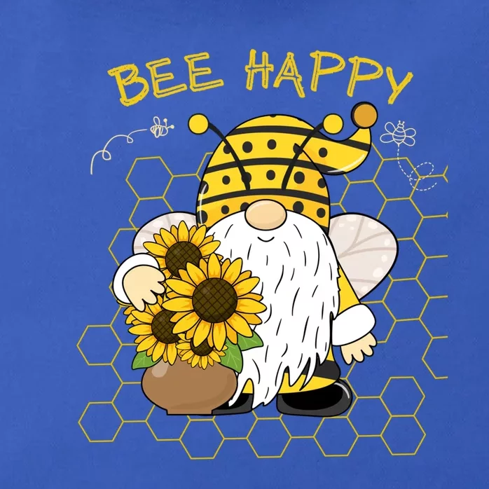 Adorable Bee Happy Bee Gnome With Sunflowers Gift Zip Tote Bag