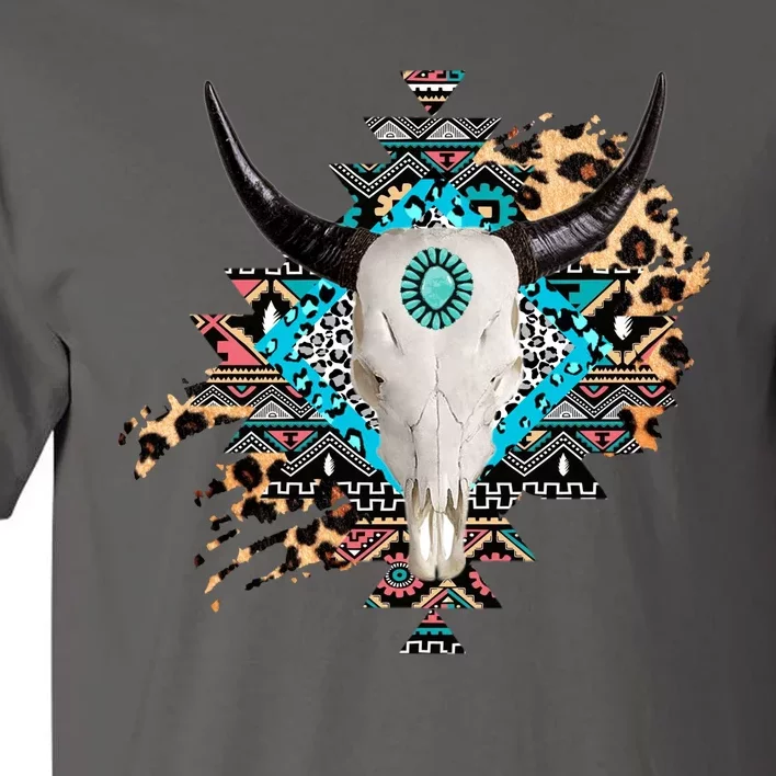 Aztec Bull Horns Pattern Design Tall T-Shirt