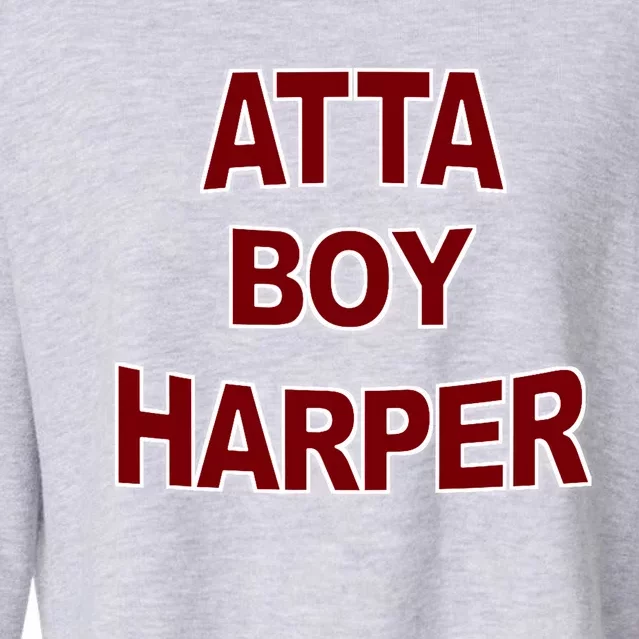 Atta Boy Harper He WasnT Supposed To Hear It Cropped Pullover Crew