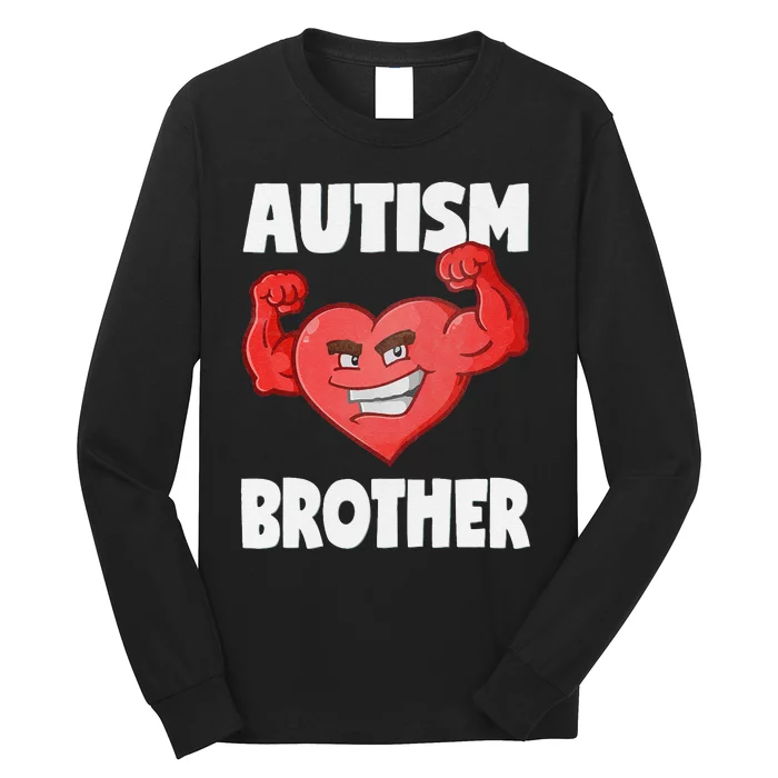 Autism Brother Heart Strong Brothers Awareness Long Sleeve Shirt