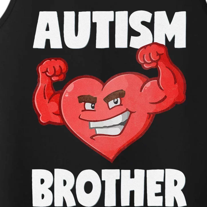 Autism Brother Heart Strong Brothers Awareness Performance Tank