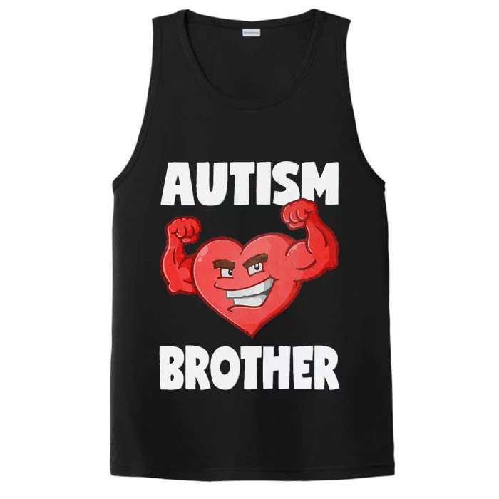 Autism Brother Heart Strong Brothers Awareness Performance Tank