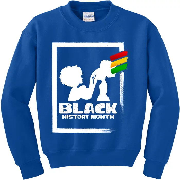 Afro Black History Month African Mom And Daughter Cute Gift Kids Sweatshirt