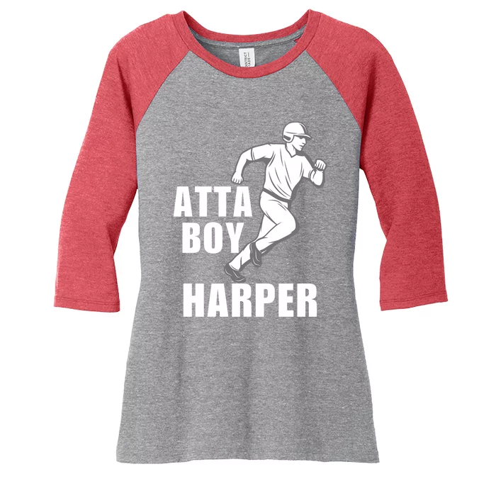 Atta Boy Harper Philadelphia Women's Tri-Blend 3/4-Sleeve Raglan Shirt