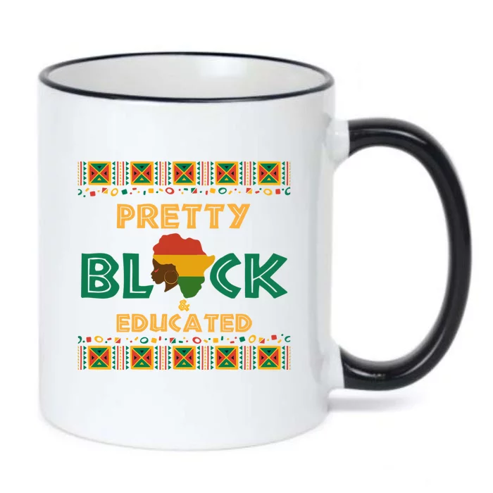 Afro Black History Month African Pretty Black And Educated Gift Black Color Changing Mug