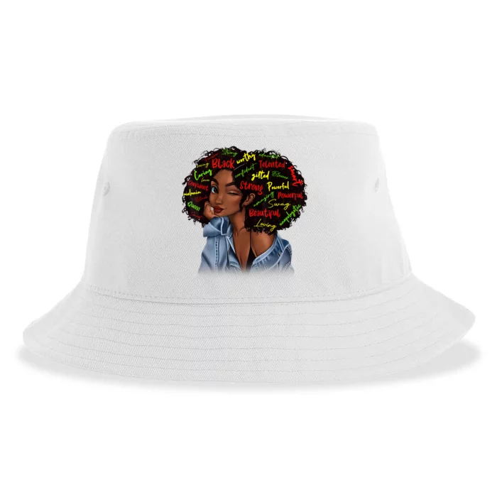 African Black History African American Ladies Juneteenth Sustainable Bucket Hat