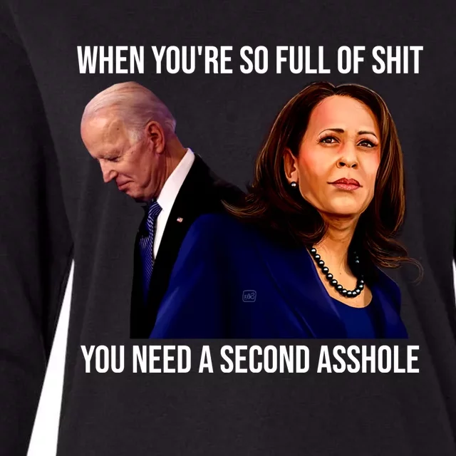 Anti Biden Harris Funny 2021, Anti Biden Womens Cotton Relaxed Long Sleeve T-Shirt