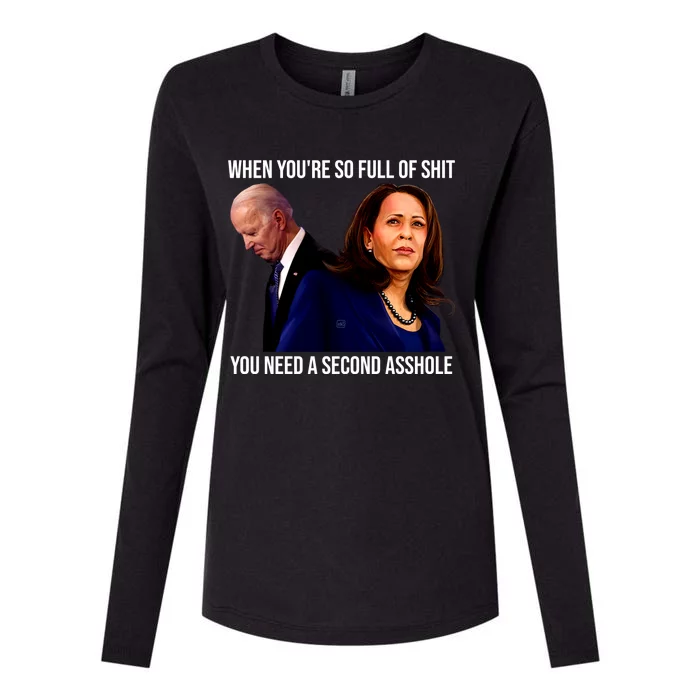 Anti Biden Harris Funny 2021, Anti Biden Womens Cotton Relaxed Long Sleeve T-Shirt