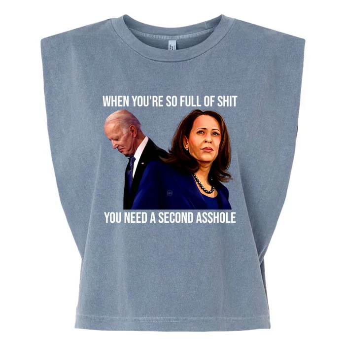 Anti Biden Harris Funny 2021, Anti Biden Garment-Dyed Women's Muscle Tee