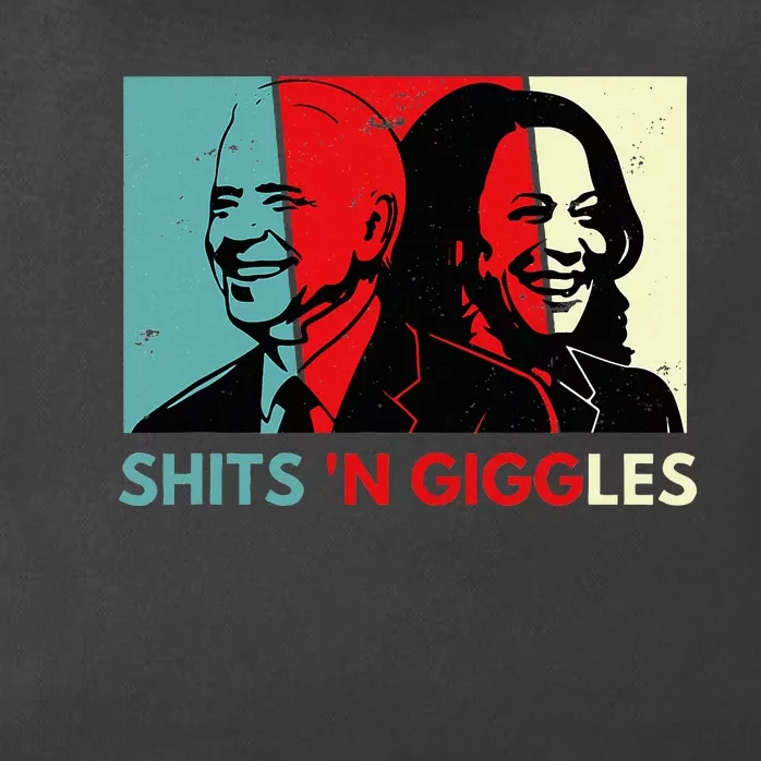 Anti Biden Harris Shits N Giggles Political Gift Zip Tote Bag