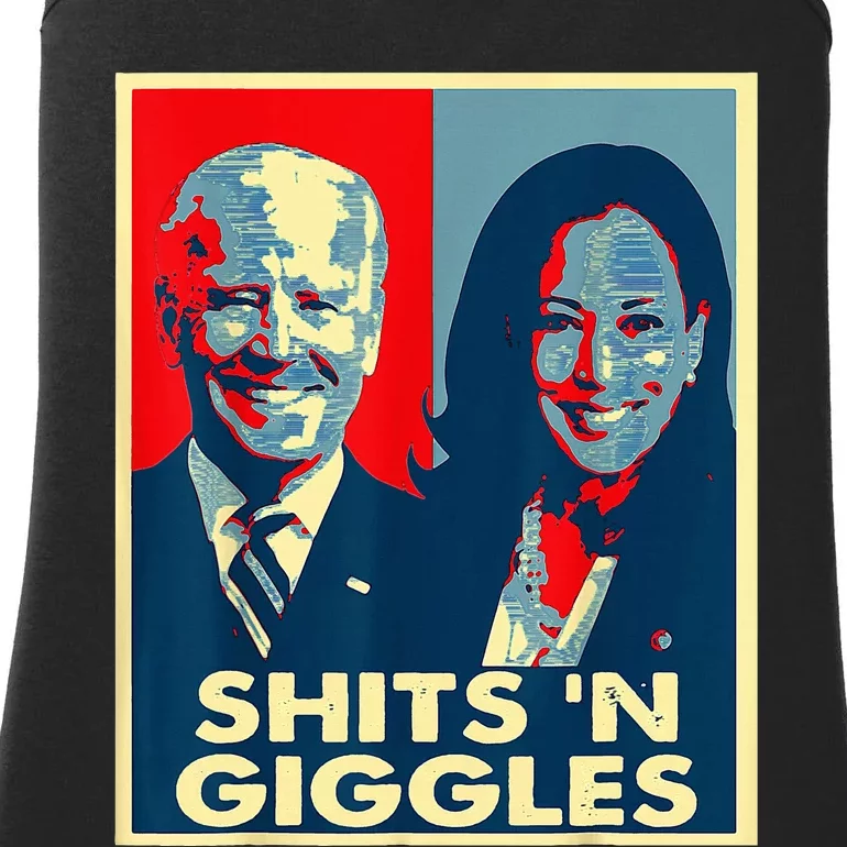 Anti Biden Harris Shits N Giggles Political Ladies Essential Tank